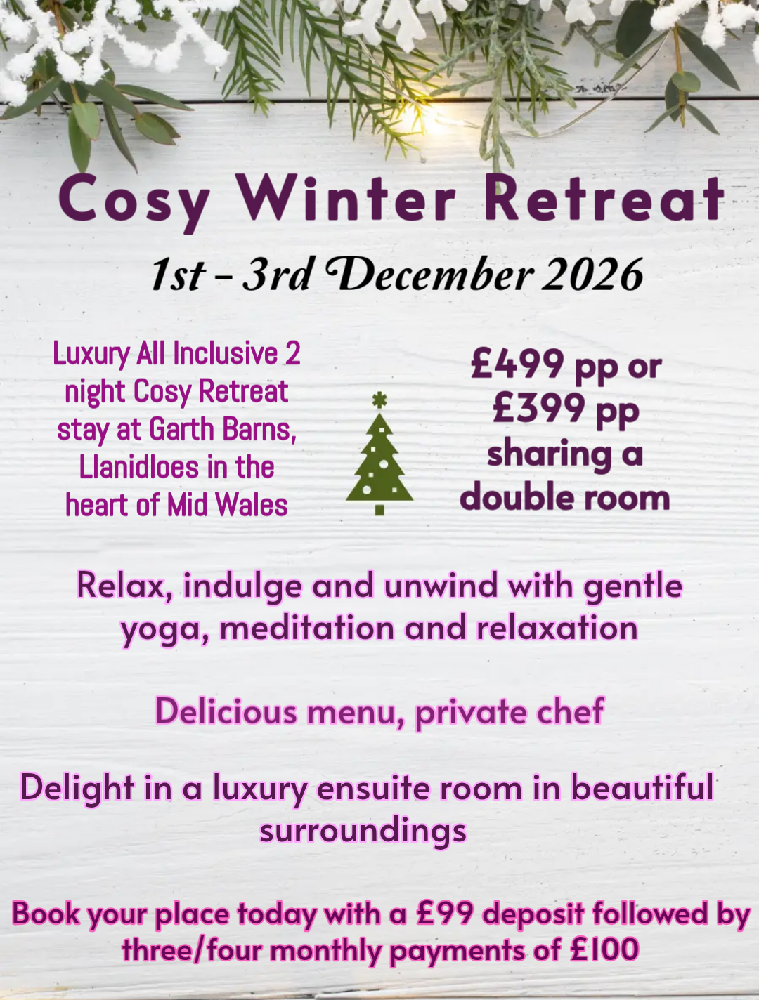 Cosy Winter Retreat at Garth Barns in Llanidloes, Mid Wales